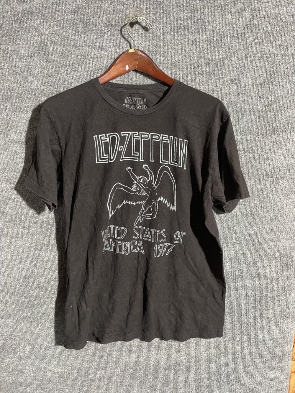 Led Zeppelin Shirt Mens Large United States Of America 1977 Graphic Tee Tagless